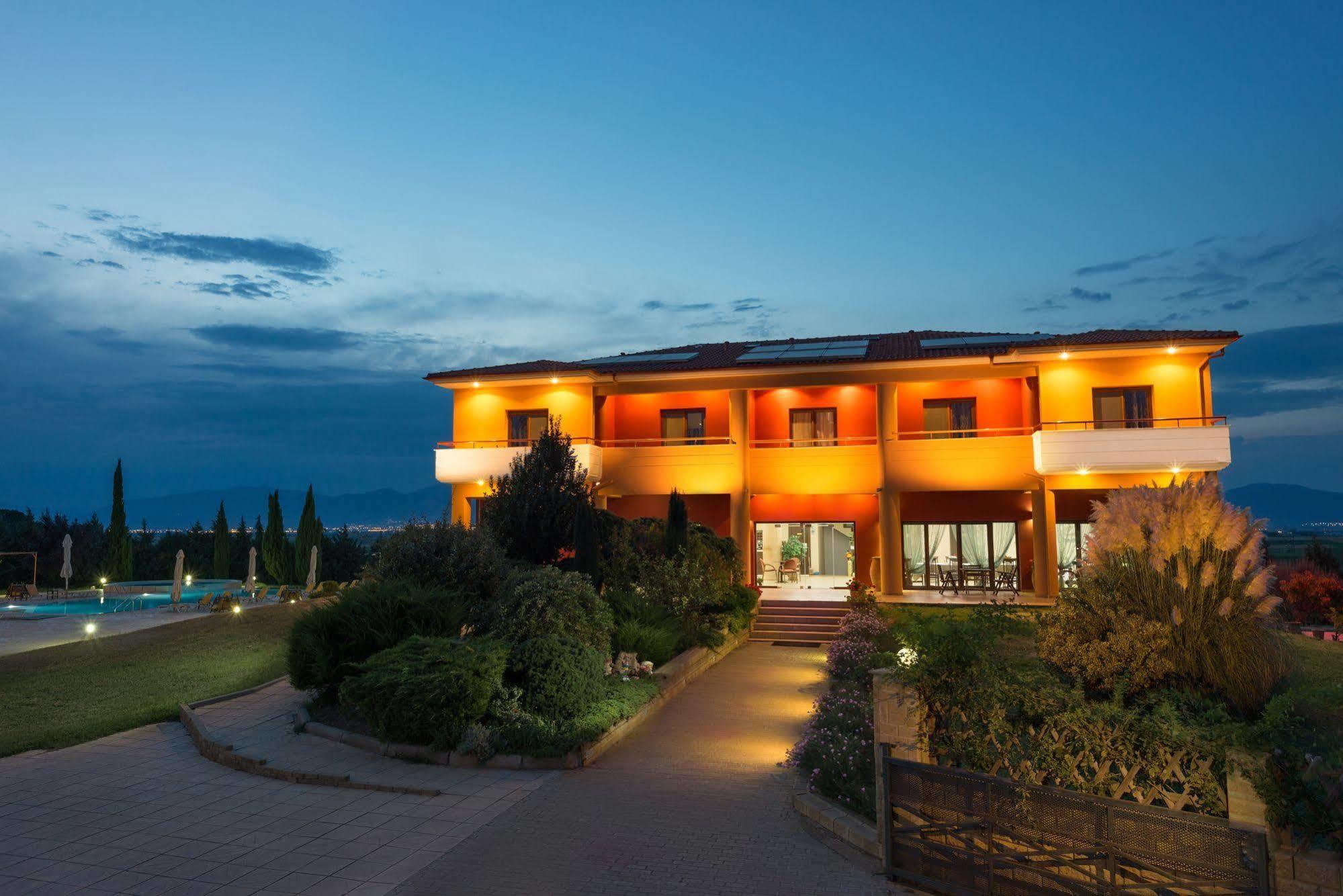 Hotel Petrinos Lofos Mándra Exterior foto